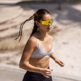 LosReyes Sun performance sunglasses with gold reflective lens engineered for bright outdoor conditions.