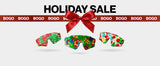 Holiday sale banner with colorful sunglasses and a red bow, featuring BOGO offer, LosReyes sunglasses 