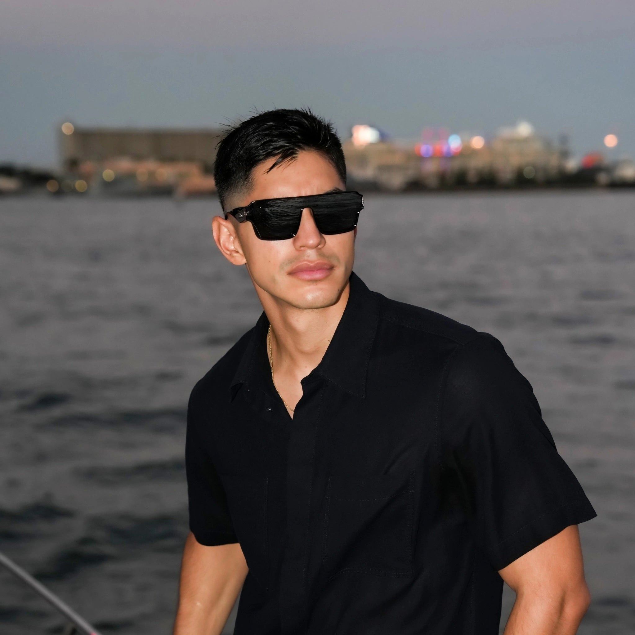 LosReyes Hades Sunglasses Night Waterfront