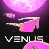Venus-inspired youth sunglasses in pink and light pink. Bold look with 100% UV protection.