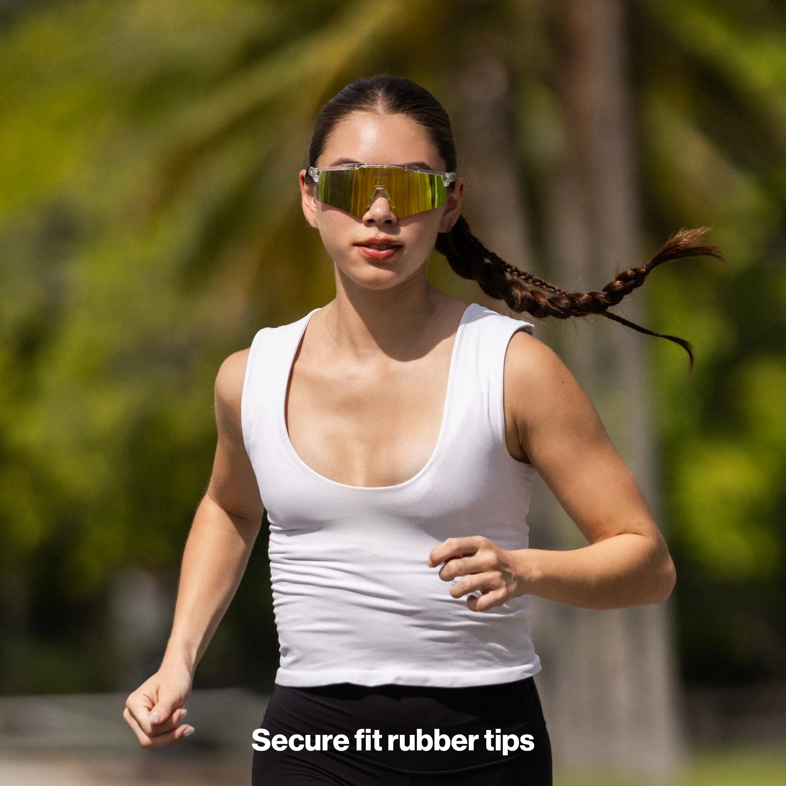 LosReyes Saturn shades featuring a wide reflective performance lens for running and high-movement workouts.