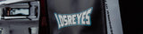 Close-up of Los Reyes logo banner on black sports gear, representing durable polarized shades and premium UV protection sports sunglasses 