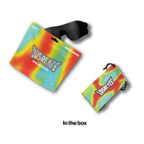 LOSREYES Edge Collection adult sunglasses in Shadow black with heatmap-design packaging and matching drawstring pouch
