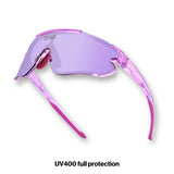Hero view of LosReyes Elevate Collection Grape sports sunglasses featuring iridium shield lens, aerodynamic wraparound frame, and UV400 protection