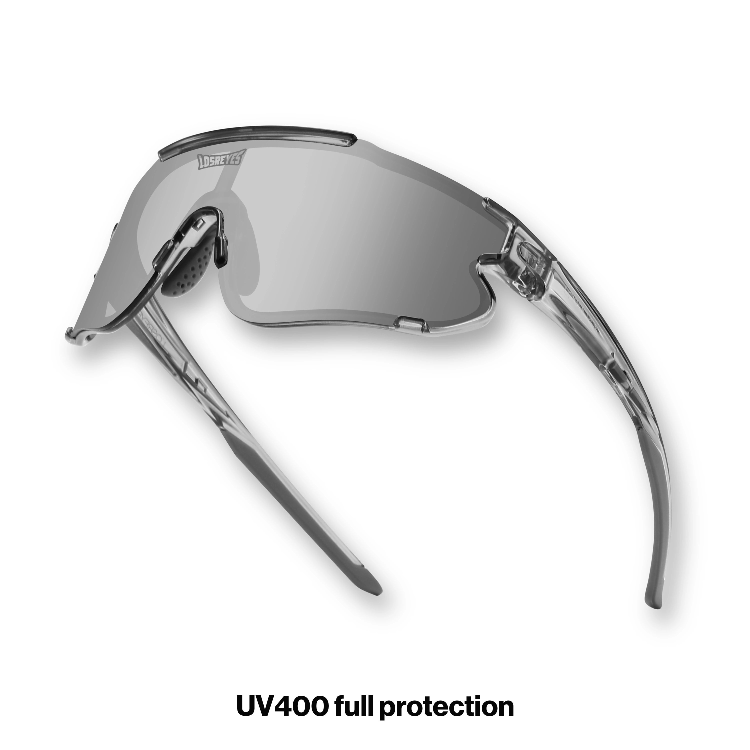 Hero view of LosReyes Elevate Collection Marshmallow sports sunglasses featuring sleek iridium shield lens, aerodynamic wraparound fit, and UV400 performance protection