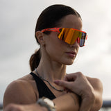 LosReyes Elevate Peach orange mirrored sunglasses — lightweight and durable eyewear for outdoor workouts and fitness under $50.