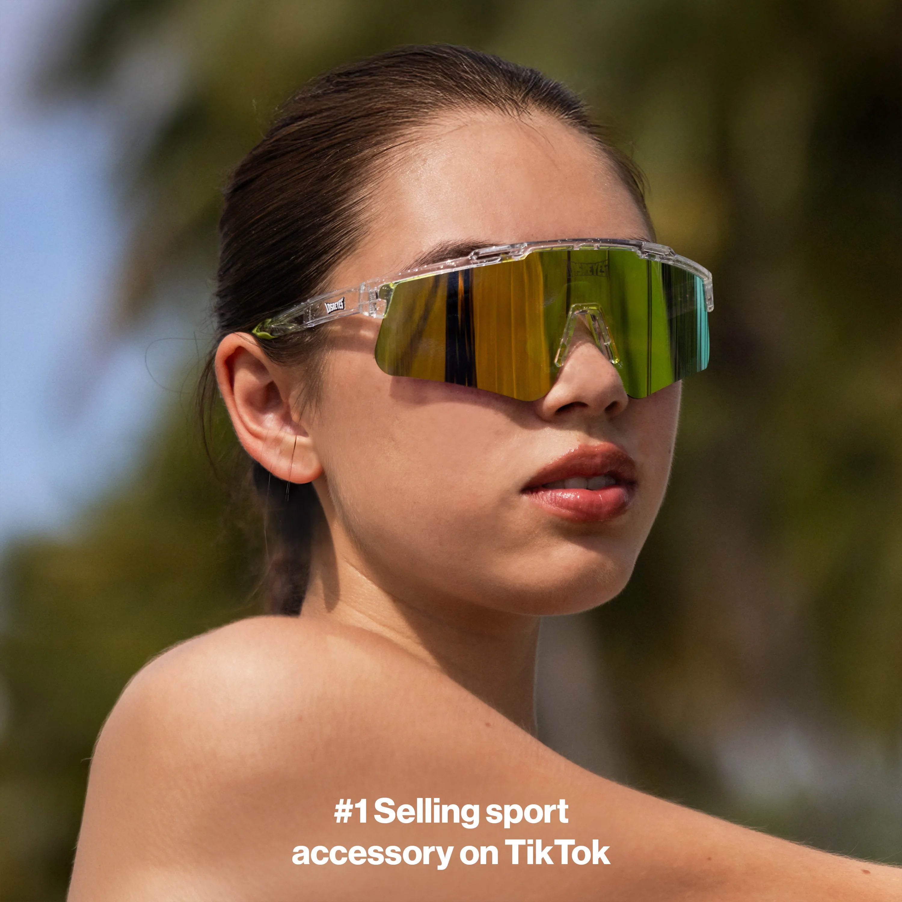 LosReyes Galaxy Prime Saturn sunglasses with amber reflective lens; built for durability with sweat and salt resistance for running and active travel.