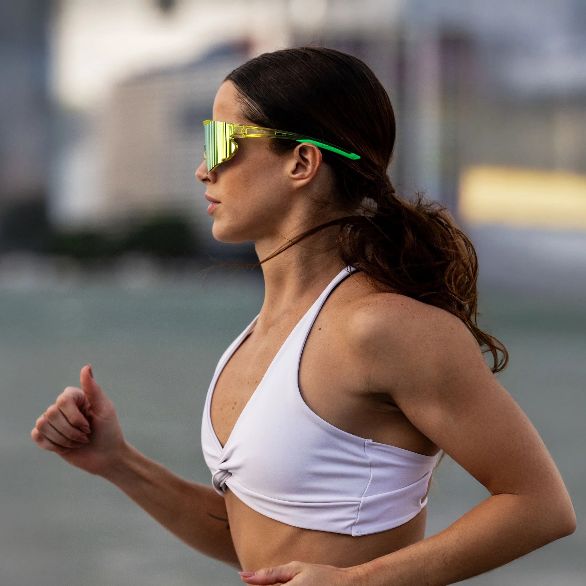 LosReyes Lime running sunglasses womens athletic performance