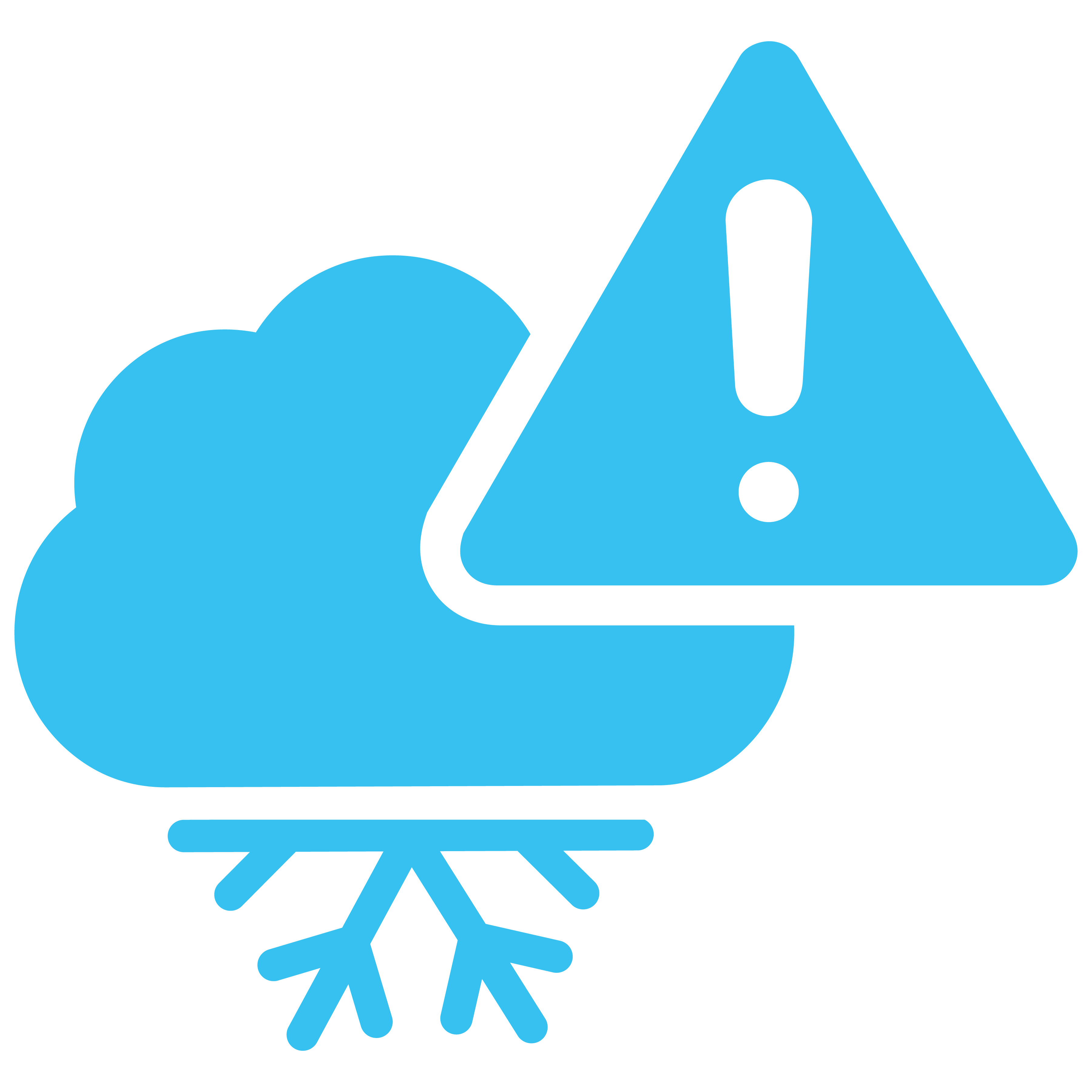LosReyes made for extreme weather icon featuring sun, cloud, and snowflake symbols