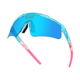 Hero angle of LosReyes Prime Galaxy Vice wraparound sports sunglasses with gradient blue lenses, performance nose piece, and galaxy-inspired aerodynamic fit.