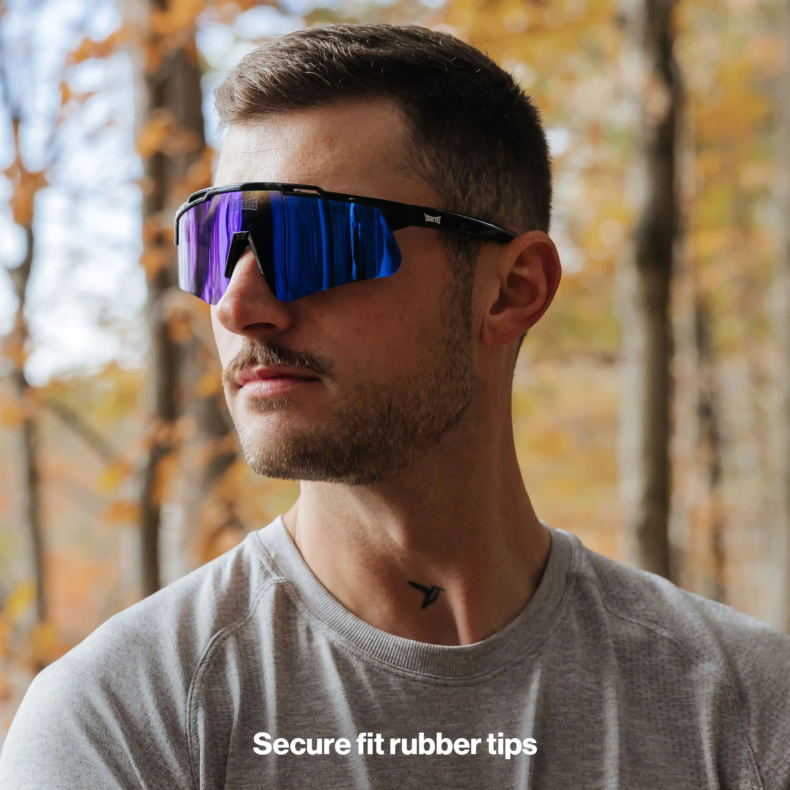 LosReyes Prime Polarized Blue sunglasses featuring reflective lenses for mountain hiking, fitness training, and outdoor sports comfort under $60.