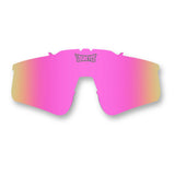 Pink mirrored PRIME polarized UV400 replacement lens for snow goggles