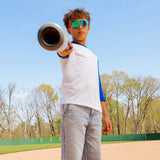 LosReyes Prime Youth Candy Collection "Rocket pop" youth sunglasses with UV400 protection on baseball field