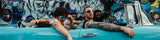 Group of young men in convertible car with graffiti wall backdrop, all wearing cool LosReyes sports premium glasses with mirrored lenses and uv protection, urban streetwear and basketball-inspired eyewear lifestyle shades