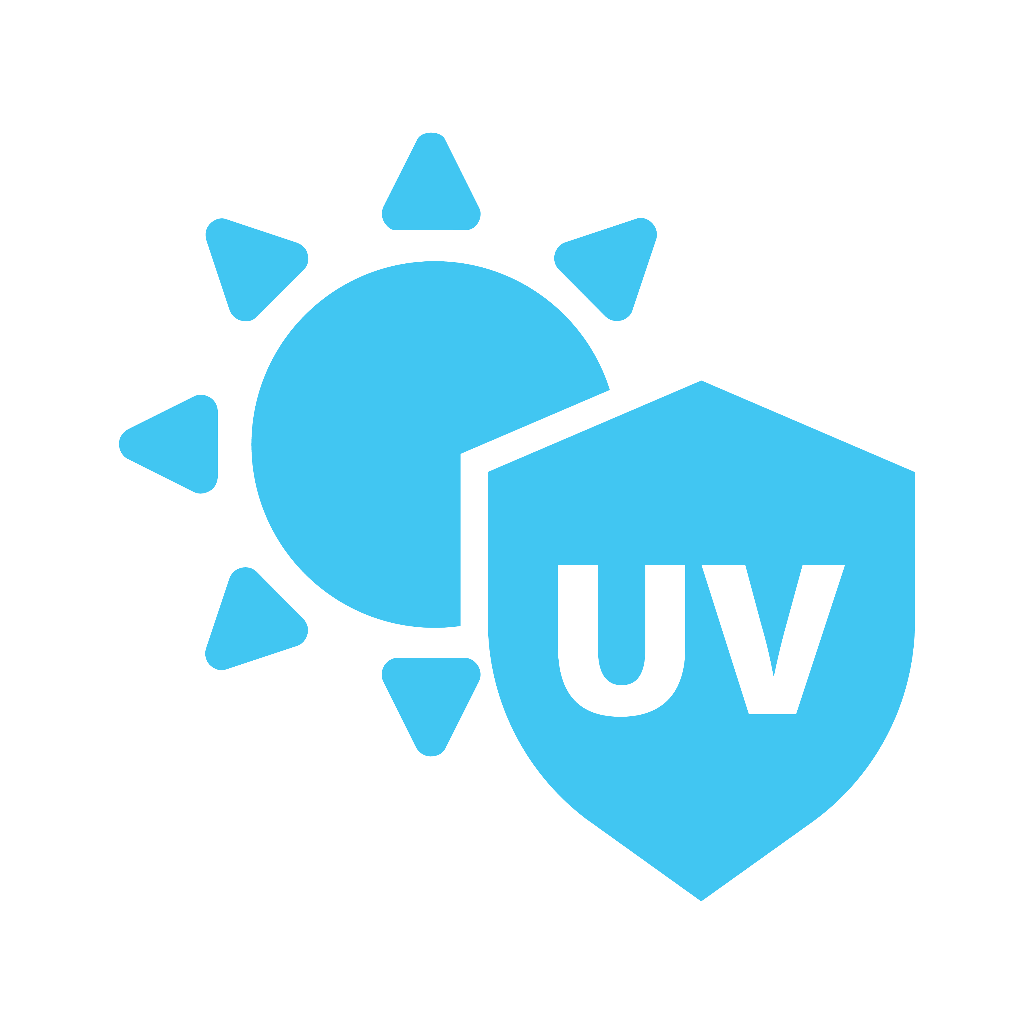 UV400 full protection shield icon – LosReyes sunglasses block 100% UVA and UVB rays