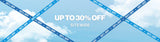 LosReyes Up To 30% Off Sitewide promotional banner, framed by crossing 30% off ribbons
