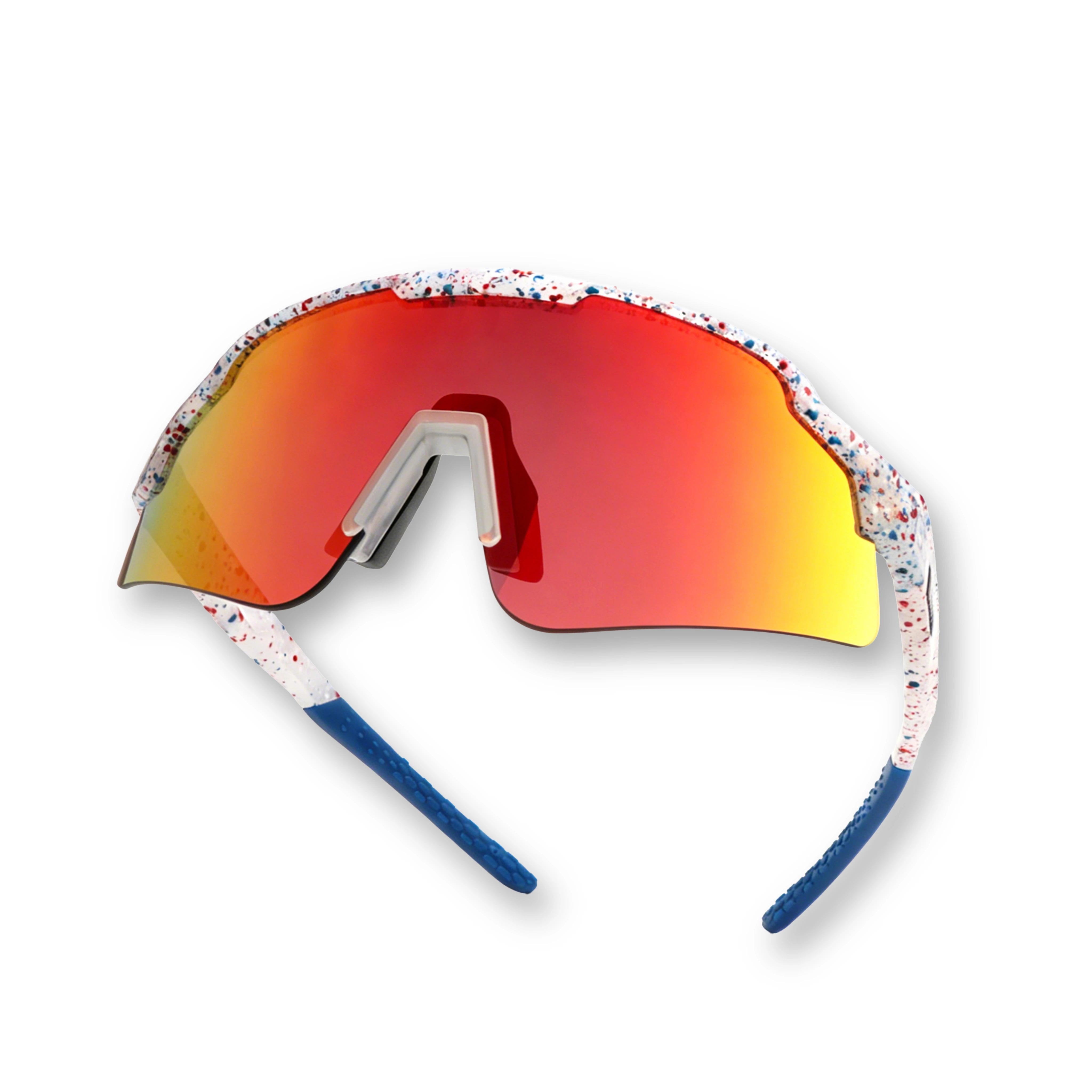 LOSREYES USA 250 Limited Drop 4th of July limited edition red white and blue sport sunglasses, hero angle view