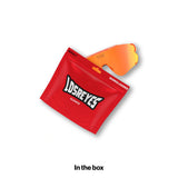LOSREYES Elevate Peach sport sunglasses with orange lens and red resealable packaging