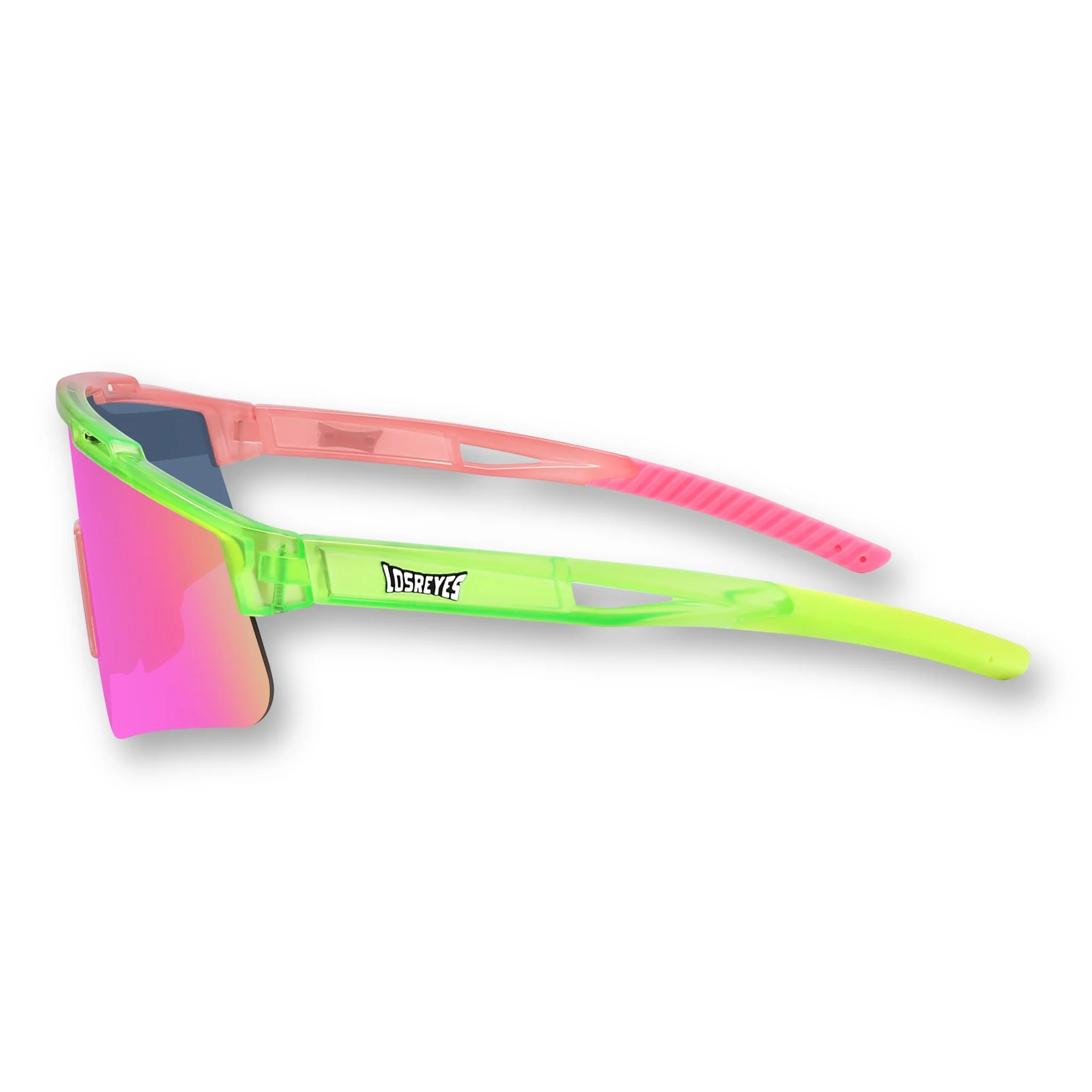 PRIME YOUTH Sour Apple kids athletic sunglasses from the Candy Collection featuring a flexible TR90 frame, UV400 lens, rubber ends, and no-slip fit for running, baseball, and football ages 3–12.