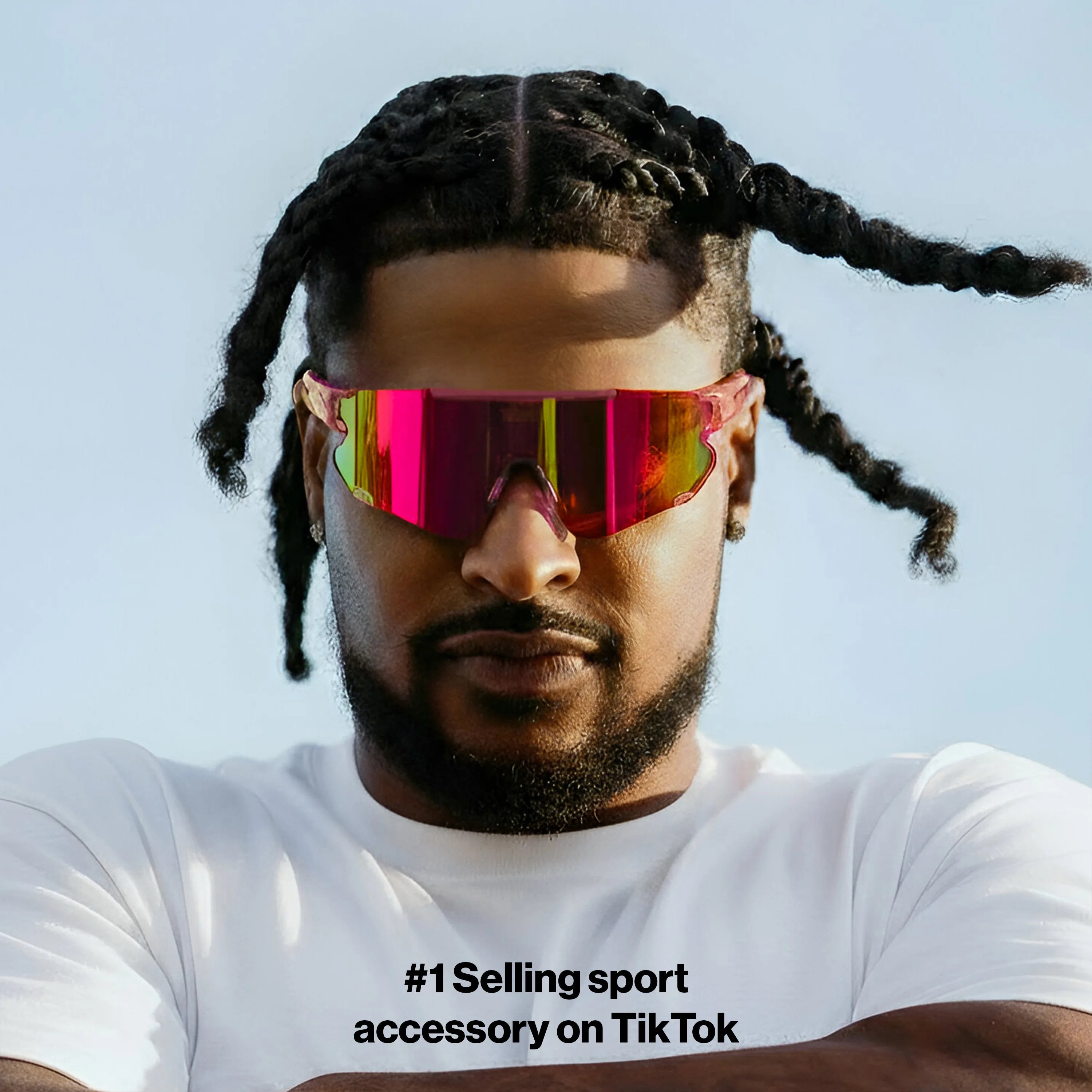 Ross500 in bubble gum pink color LosReyes active sunglasses with polarized UV400 lenses and TR90 sports frame, perfect for outdoor workouts, running, and high-performance movement.