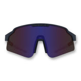 SHOWTIME Max Clark Tiger sunglasses front view – LosReyes navy frame with purple mirror lens
