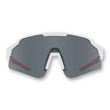 SHOWTIME Max Clark Tiger Reversed sunglasses front view – LosReyes white frame with grey lens